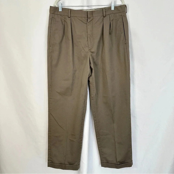 L.L. Bean Pants Mens Size 37 Classic‎ Fit Flat Front Casual Traditional - Picture 1 of 13